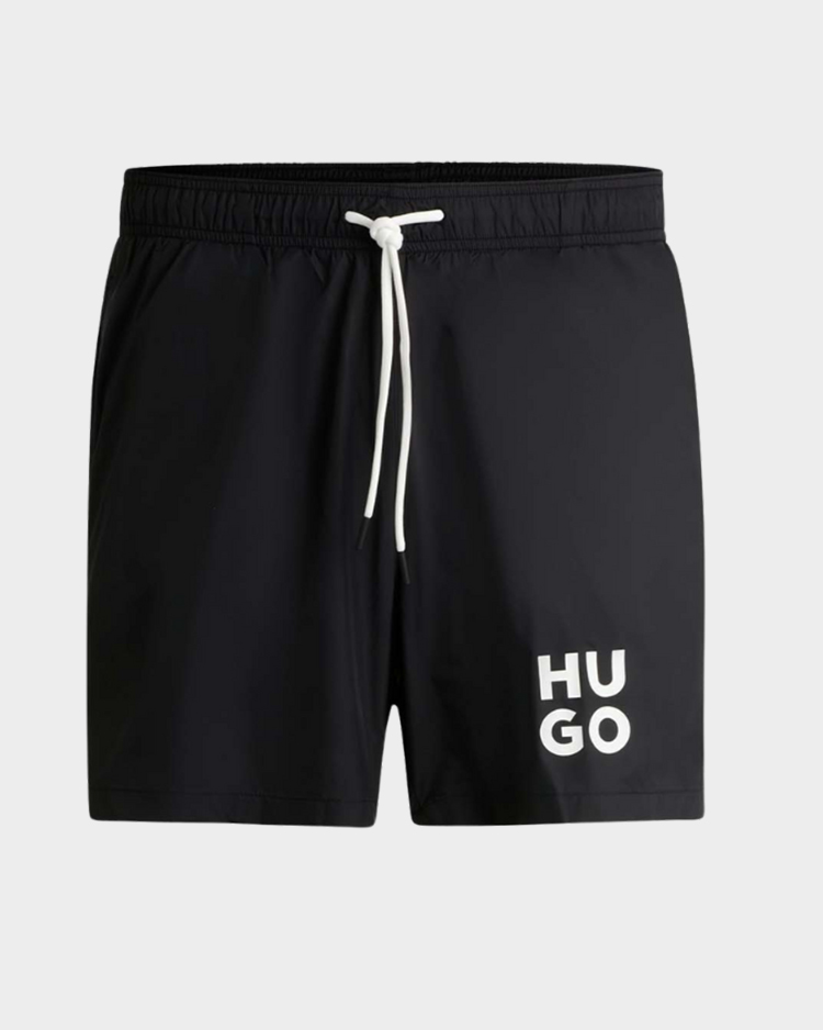 מכנס בגד ים שחור קצר לגברים HUGO