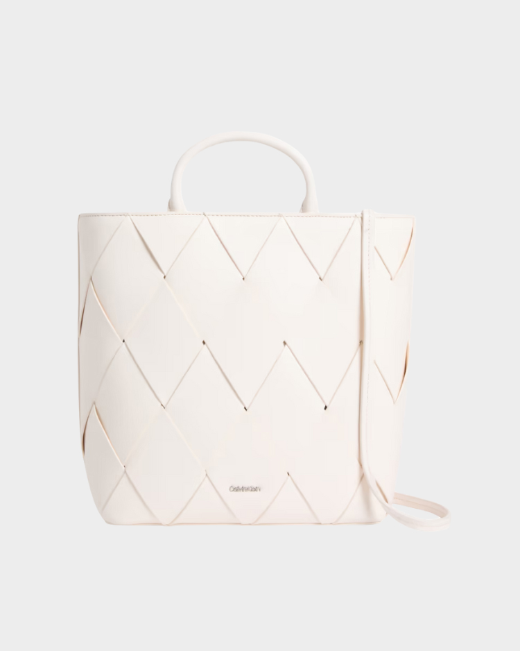 תיק יד לנשים Calvin Klein Woven Medium Tote K60K613176 – קלאסי, מרווח ומעוצב