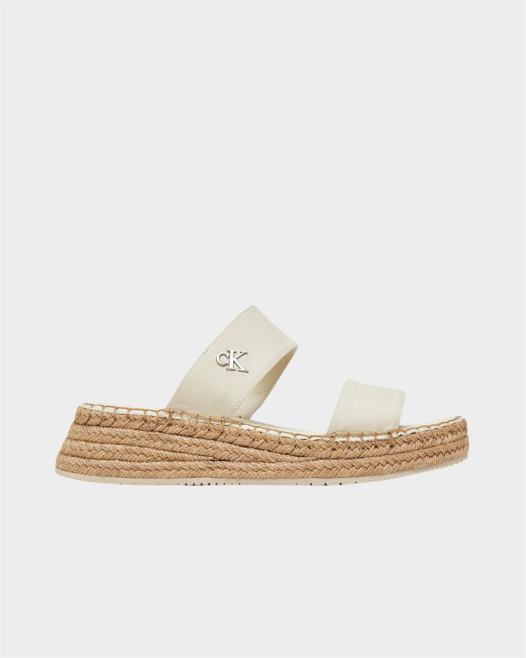 סנדלי נשים על עקב שטוח מבית Calvin Klein Jeans דגם Sporty Rope MG LTH Webbing YW0YW01704