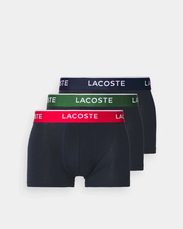 חבילה של 3 תחתוני כותנה נמתחים MEN'S LACOSTE