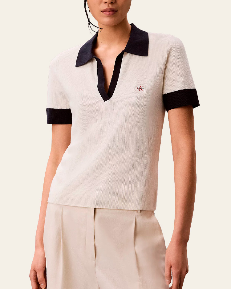 חולצת פולו נשים בגזרה רגילה CALVIN KLEIN